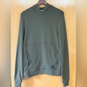 Ornot MEN’S Olive Green Merino Wool Blend Pullover Hoodie-M